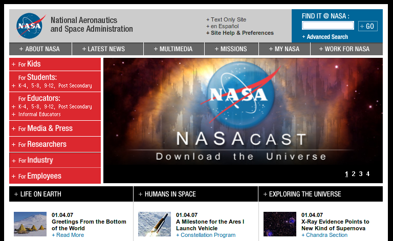 NASA.GOV 2007