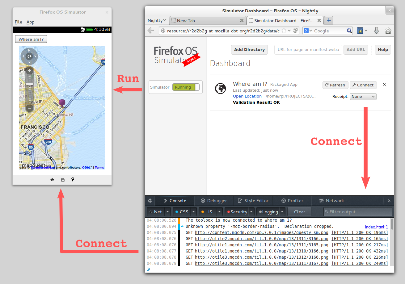 Firefox OS 1.1 Simulator Overview