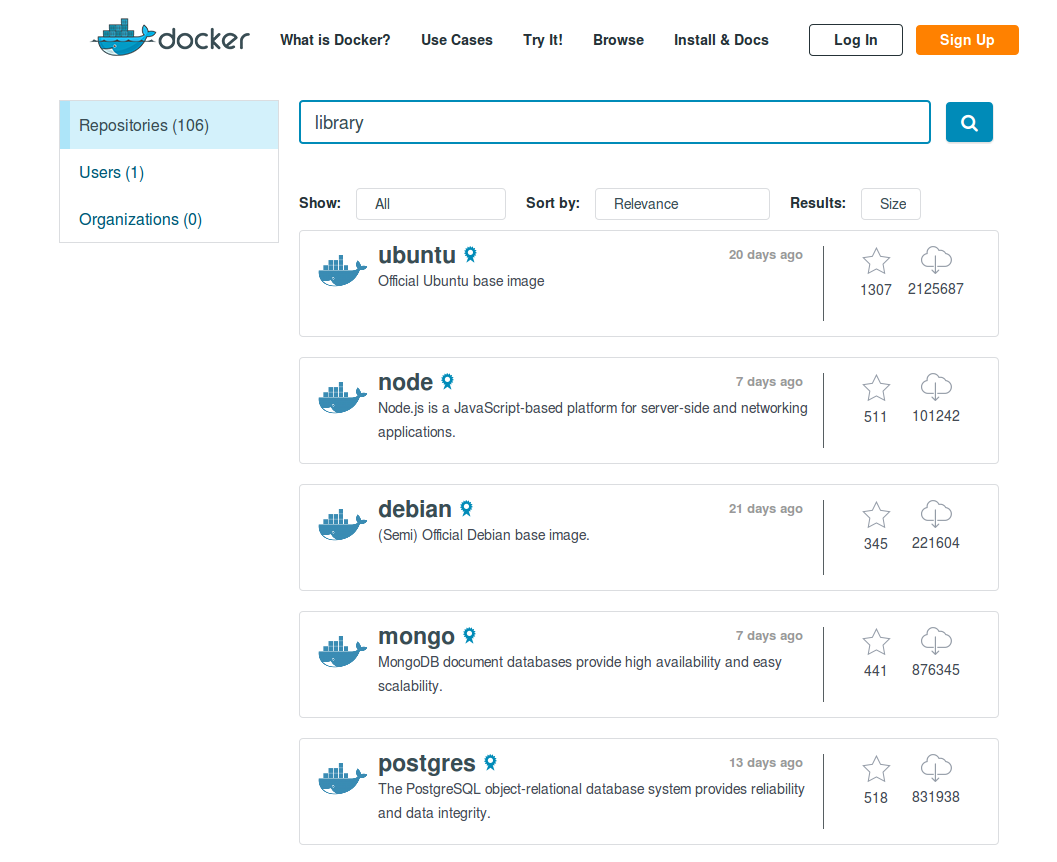 Docker Registry Hub